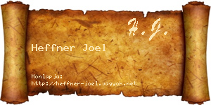 Heffner Joel névjegykártya